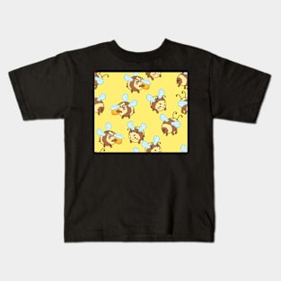 Bees on Yellow Kids T-Shirt